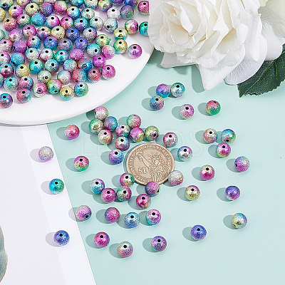 Spray Painted Acrylic Beads ACRP-AR0001-03-1