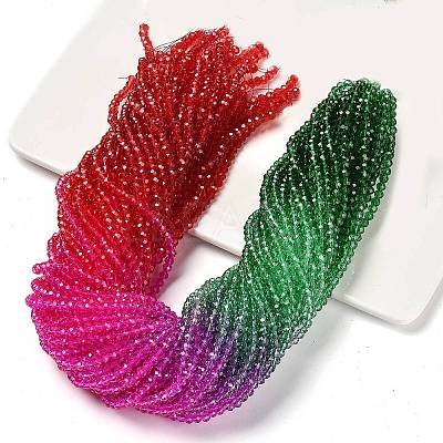 Transparent Painted Glass Beads Strands X1-DGLA-A034-T4mm-A24-1
