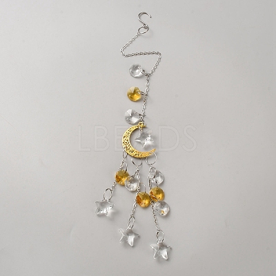 Glass & Alloy Hanging Suncatchers AJEW-WH0481-177K-1