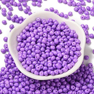 6/0 Opaque Baking Paint Glass Seed Beads X1-SEED-M012-02A-11-1