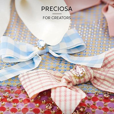Preciosa&reg MAXIMA Crystal Round Stones Y-PRC-RBSS18-90110-1