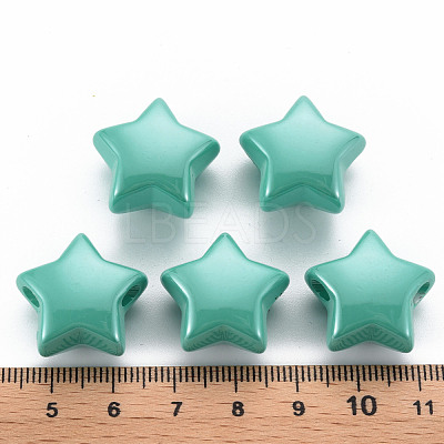 Opaque Acrylic Beads X-MACR-S372-02B-68-1