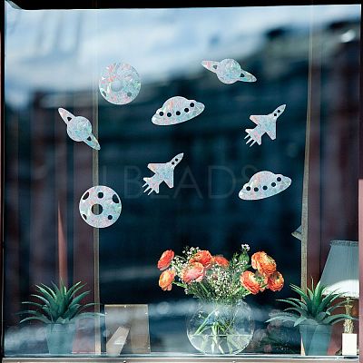 Waterproof PVC Colored Laser Stained Window Film Adhesive Stickers DIY-WH0256-041-1