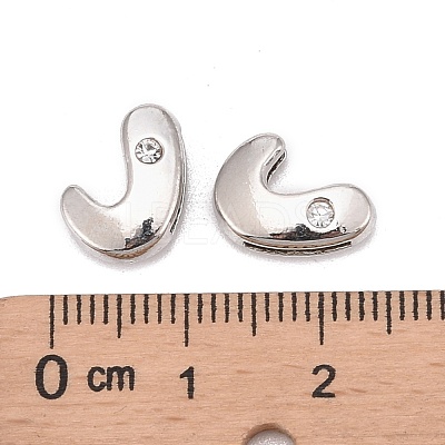 Letter Slider Beads for Watch Band Bracelet Making ALRI-O012-J-NR-1