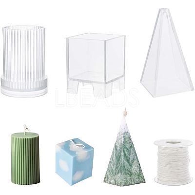 Plastic Candle Molds Sets AJEW-OC0001-06-1