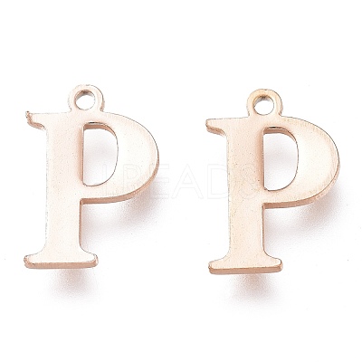 PVD Vacuum Plating  304 Stainless Steel Charms STAS-H112-P-RG-1