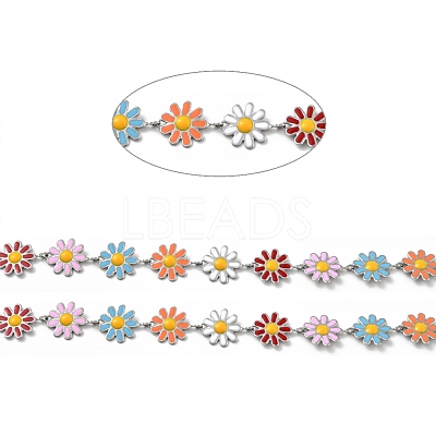 304 Stainless Steel Flower Link Chains CHS-C004-03P-1