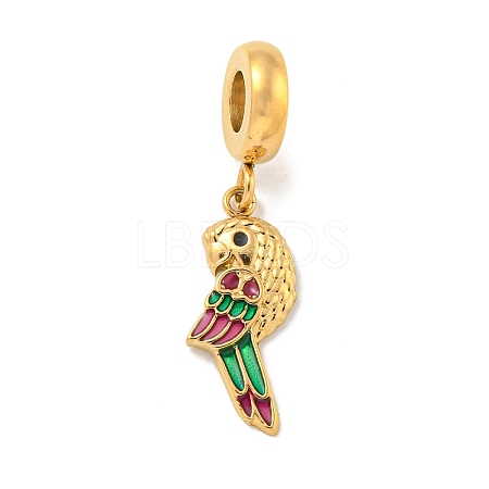 Ion Plating(IP) 304 Stainless Steel Enamel European Dangle Charms STAS-U005-34G-1
