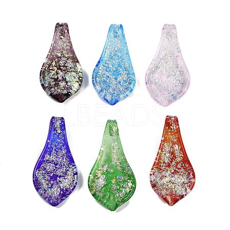 Lampwork Big Pendants FOIL-K003-01-1