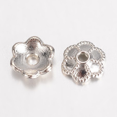 Alloy Bead Caps Enamel Settings X-PALLOY-D348-07P-1
