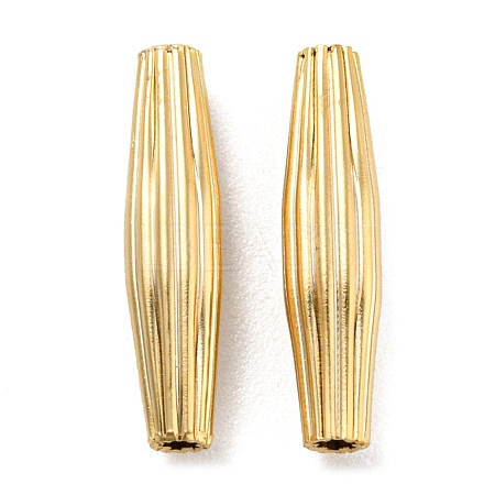 Rack Plating Eco-friendly Brass Beads KK-M257-08B-G-1