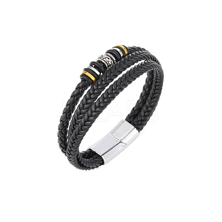 Imitation Leather Cord Multi-strand Bracelets for Men PW-WGD2A27-06-1