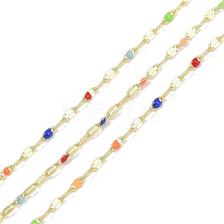 Rack Plating Brass Dapped Chains AJEW-Q153-03G-02-1