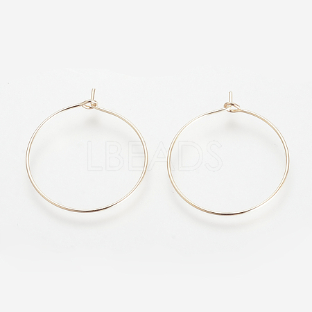 Brass Hoop Earrings X-KK-S327-09KC-1