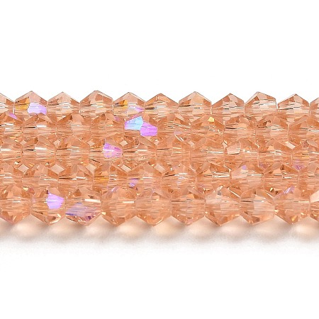 Transparent Electroplate Glass Beads Strands LS-EGLA-A039-T4mm-L15-1