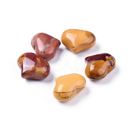 Natural Mookaite Heart Palm Stone X-G-F659-A04-1