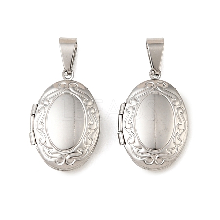 316 Stainless Steel Locket Pendants STAS-K321-05P-1