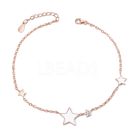 SHEGRACE 925 Sterling Silver Anklet JA56A-1