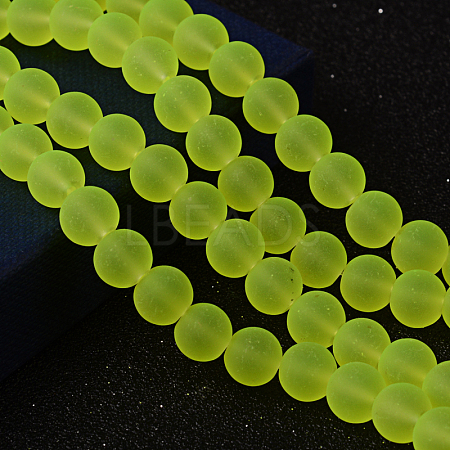 Baking Paint Transparent Glass Bead Strands GLAA-S031-8mm-30-1