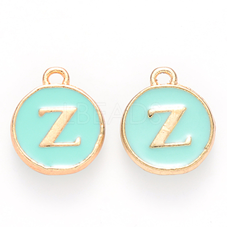 Golden Plated Alloy Enamel Charms ENAM-S118-05Z-1