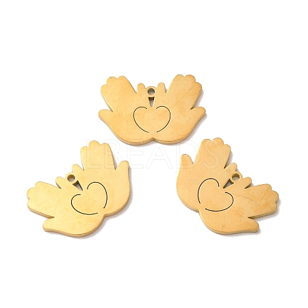 Ion Plating(IP) 304 Stainless Steel Pendants STAS-A080-21G-1