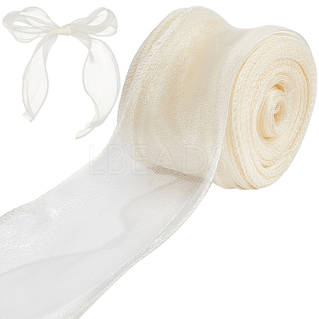 Polyester Organza Ribbons SRIB-WH20020-003B-01-1
