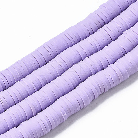 Handmade Polymer Clay Beads Strands CLAY-R089-8mm-146-1