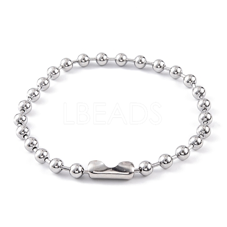 Non-Tarnish 304 Stainless Steel Ball Chain Necklaces for Women NJEW-G135-01A-P-1