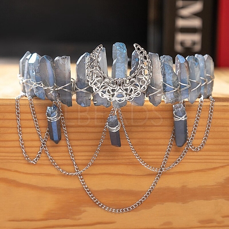 Moon & Chain Metal Hair Bands PW-WG63593-09-1
