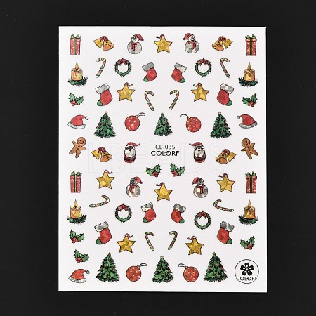 Christmas Theme Self Adhesive Nail Art Stickers MRMJ-A003-01B-1
