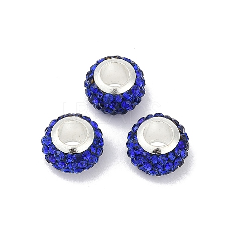 Alloy Rhinestone Clay Pave Beads ALRI-D300-03S-01-1