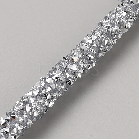 Glass Rhinestone Rubber Cord DIY-TAC0026-07B-1