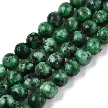 Dyed Natural White Jade Beads Strands G-T140-4mm-B08-1