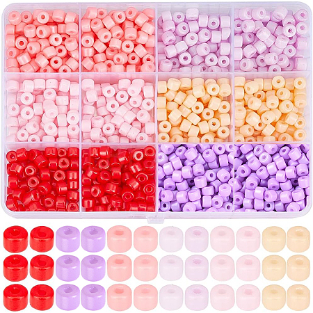 168G 6 Colors Opaque Baking Paint Glass Seed Beads SEED-SP0001-03A-02-1