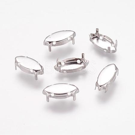 Brass Sew on Prong Settings KK-A126-7x15mm-P-1