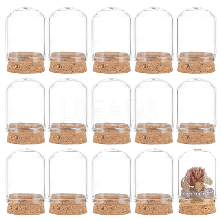 BENECREAT 30Pcs Glass Dome Cloche Cover AJEW-BC0002-14B-1