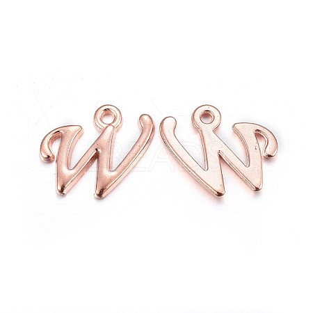 Rose Gold Plated Alloy Letter Pendants LS-X-PALLOY-J718-01RG-W-1