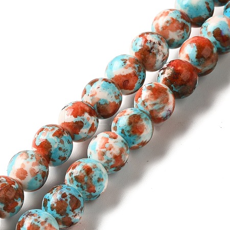 Synthetic Turquoise Dyed Beads Strands G-E594-24A-1