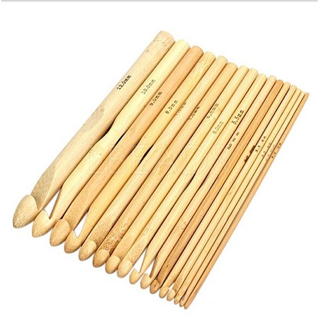 Bamboo Crochet Hooks X-TOOL-WH0003-02-1