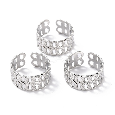 Tarnish Resistant 304 Stainless Steel Finger Rings RJEW-L102-38P-1