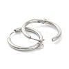 Tarnish Resistant 201 Stainless Steel Huggie Hoop Earring Findings STAS-P283-01I-P-2