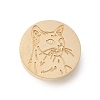 Golden Tone Wax Seal Brass Stamp Heads AJEW-U008-03G-07-1