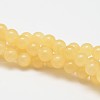 Natural Yellow Jade Bead Strands X-G-K121-01-4mm-1