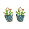 Alloy Enamel Pendants ENAM-G211-01G-04-2