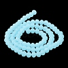 Imitation Jade Solid Color Glass Beads Strands EGLA-A034-J3mm-MD04-4