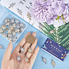 SUNNYCLUE 40Pcs 2 Colors Alloy Crystal Rhinestone Connector Charms FIND-SC0007-41-3