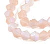Imitate Austrian Crystal Bicone Frosted Glass Beads Strands EGLA-A039-T6mm-MB12-2