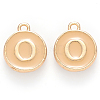 Golden Plated Alloy Enamel Charms ENAM-S118-06O-1