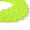 Baking Paint Transparent Glass Bead Strands GLAA-S031-8mm-30-5