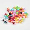 Faceted Colorful Eco-Friendly Poly Styrene Acrylic Round Beads SACR-K001-8mm-M-1